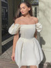 High Waist Pleated A-line Vestidos Party Club Robes