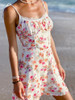  Women Summer Fashion Sweet Floral Print Slim chiffon Dress 