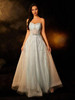 Blue Gowns Fashion Sexy Evening dress Luxury Party Dress 