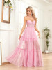 Elegant Tulle Off-the-shoulder Formal Evening Dress 