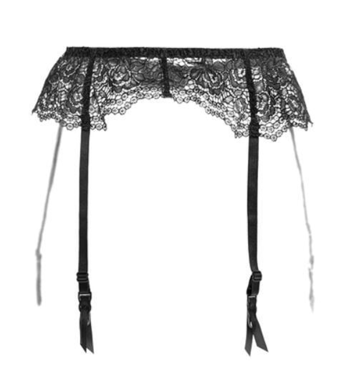 Black Lace Garter Belt Panty Lingerie Women Underwear - Karanube