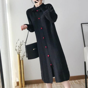 Elegant Long Sleeve Knitted Party Dress