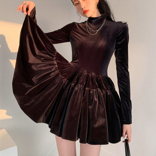 Vintage Little Black Velvet Dress
