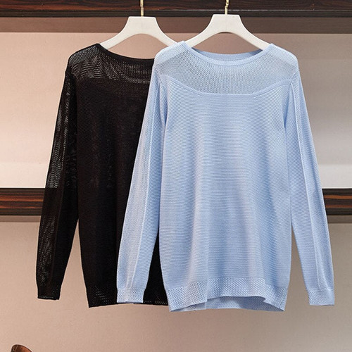 Plus Size Knitted Pullover Sweaters