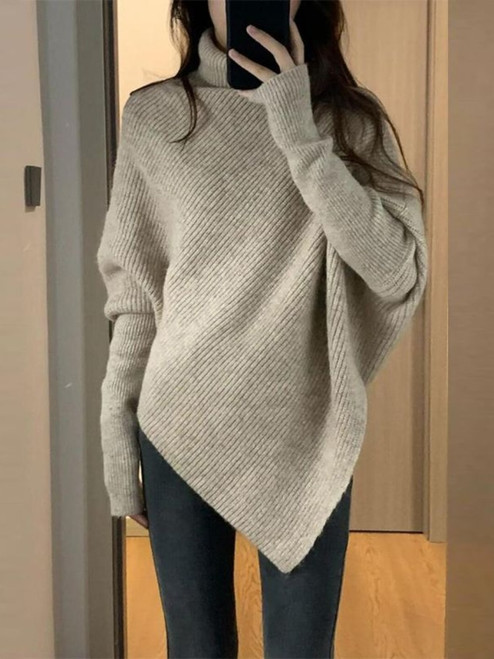 Casual Loose Knitted Sweater .,