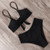 RUUHEE Bikini Swimwear Women Swimsuit 2021 High Waist Bikini Set Push Up Front Knot Bathing Suit