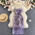 Purple Sequins Spaghetti Strap Dress