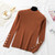 Autumn Women Long Sleeve Pure Slim Sweater Winter Knitted Turtleneck Casual Cashmere Pullover Metal