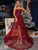 Off Shoulder Party Solid Red Long Dress