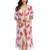 Riseado New 2021 Long Beach Dress Floral Printed Cover Ups Boho Swimwear Women Sexy Mesh Pareo