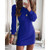 O Neck Hollow Out Back Lantern Sleeve Sweater Dress