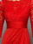 Classy 3/4 Length Sleeves Lace Red Cocktail Dress