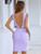 Lilac Mini Bandage Dress 