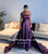 Elegant Grepe Purple Satin Evening Dresses 