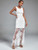 Lace Bandage White Bodycon Dress 