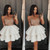 Charming Tiered Mini Homecoming Dresses 