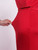 Red White Stretch Floor Length Elegant Long Gown