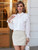 Office Lady Blouses White Lace Long Sleeves 