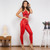 Red Women's Tracksuit Snake Printed Summer Casual Sporty 2 Piece Outfits 