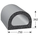 Tape Rubber Seal "D" Bulb