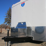 Buyers diamond plate tongue box on interstate trailer