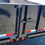 Steel Cambar handle for dump trailer installed