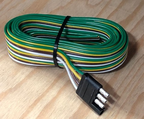Trailer Connector Flat 4-Way W/ 19FT Cable