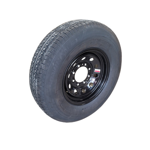 8 Lug Black Wheel and Tire