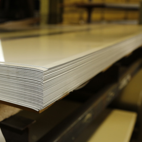 Aluminum Skin Sheet on Shelf