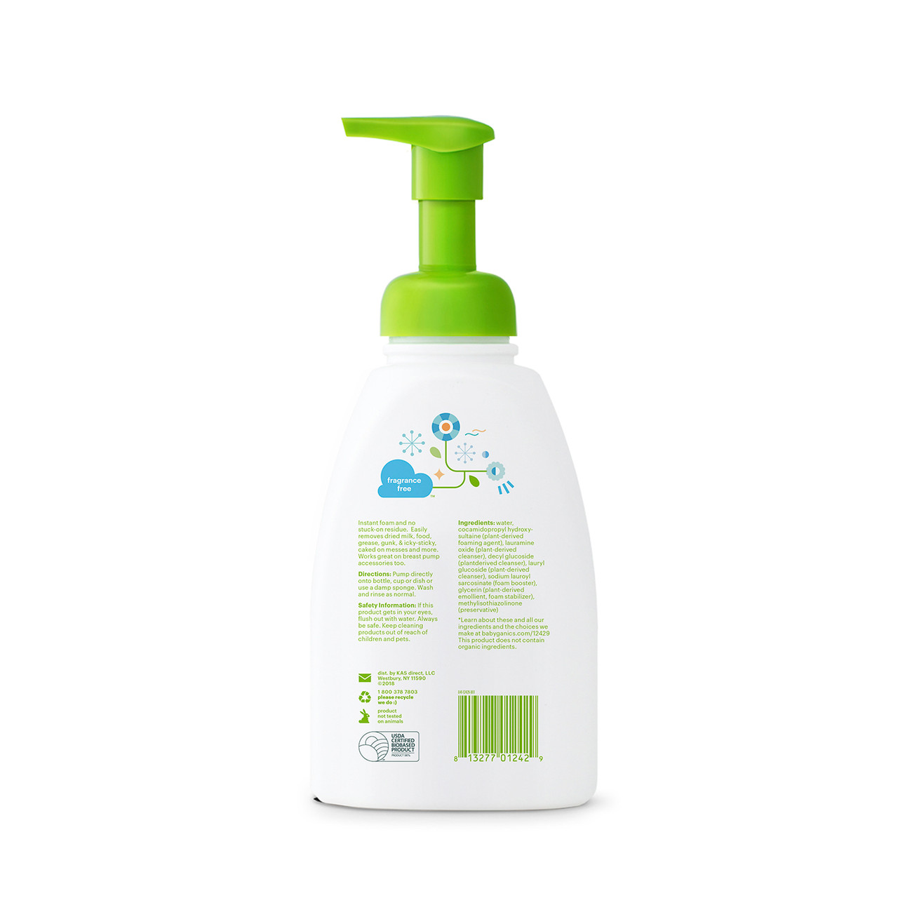 Foaming Baby Bottle & Dish Soap, Fragrance Free