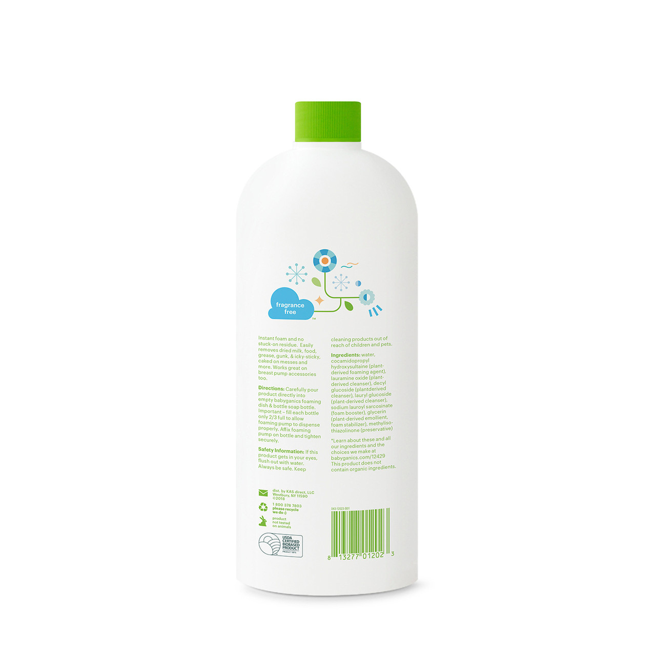 Foaming Baby Bottle & Dish Soap, Fragrance Free