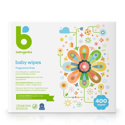 Hand and Baby Wipes Babyganics Fragrance-Free Face Packaging May Vary 