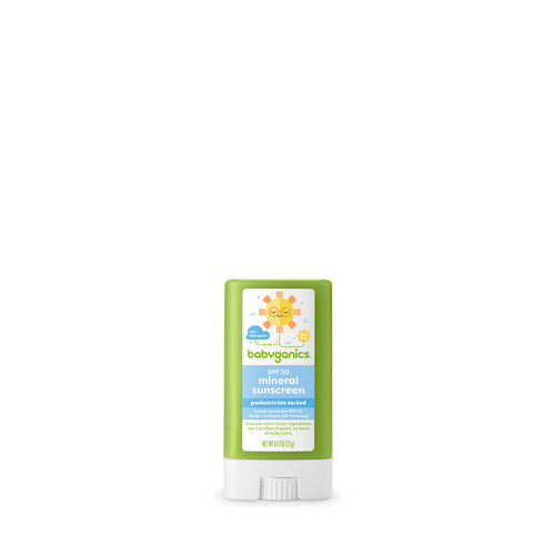 Front of mineral sunscreen stick SPF 50+