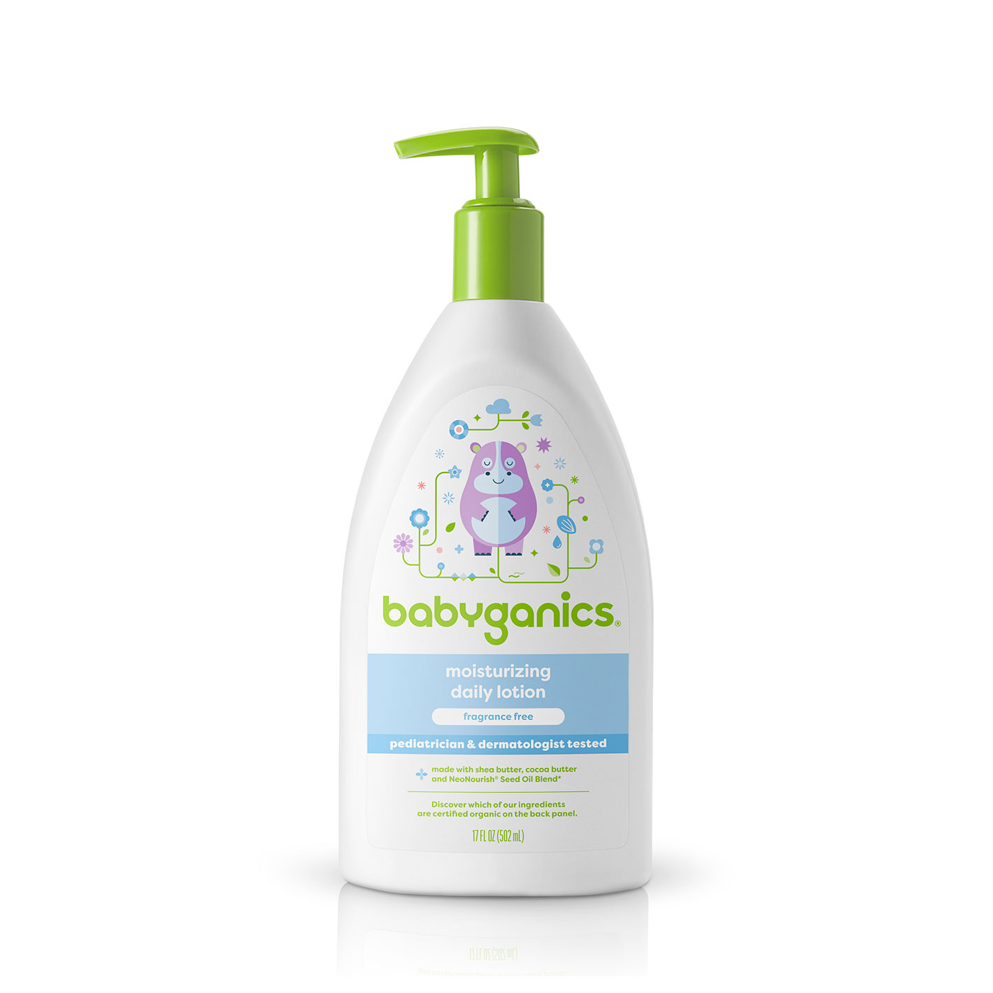 moisturizing daily lotion, fragrance free| babyganics
