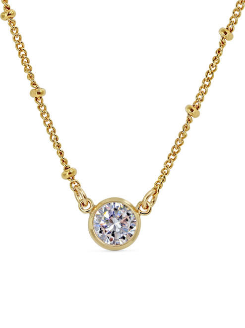 Crystal Ball Chain Necklace
