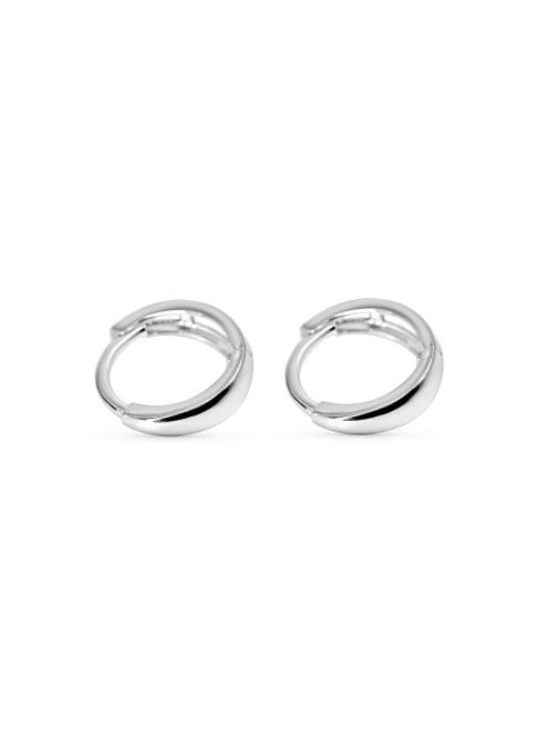 Solid 14k Tapered Huggie Hoops 7mm