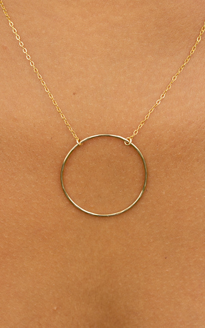 Geometric Circle Necklace