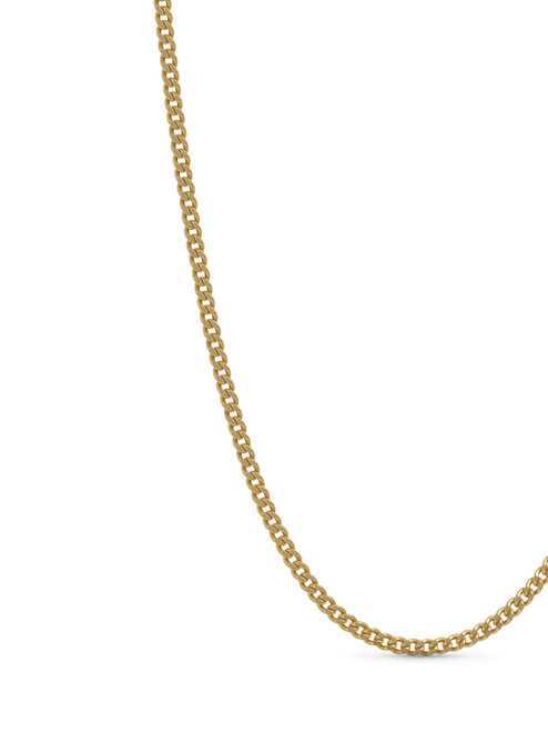 Solid 18k Cuban Link Necklace 2mm 20"