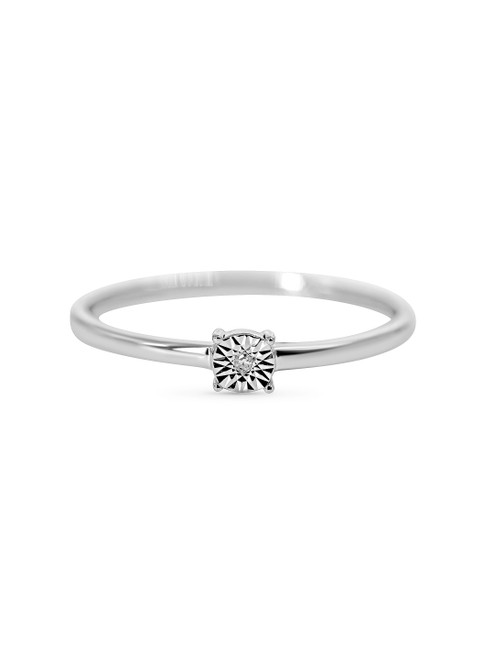 Solid 14k Relief Engraved Diamond Ring