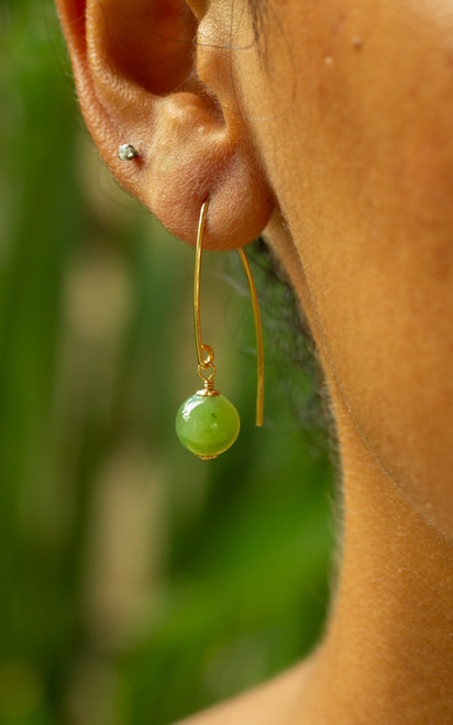 Jade Hook Earring
