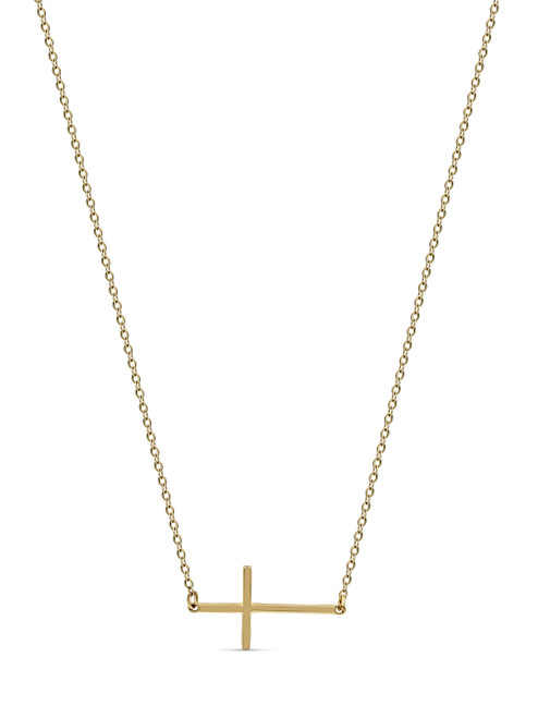 Solid 14k Cross Necklace