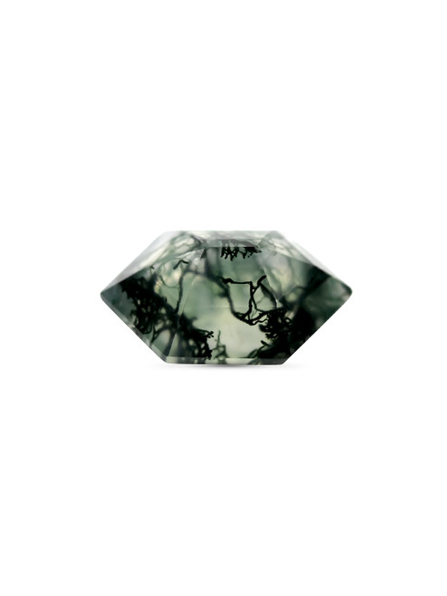 2.50 Carat Elongated Hexagon Moss Agate