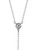 Solid 14k Natural Diamond & Pearl Lariat Necklace