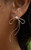 Bow Pearl Threader Earrings Silver