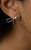 Bow Pearl Threader Earrings Silver