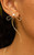 Bow Pearl Threader Earrings Gold