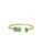 Solid 14k Natural & Lab Emerald Birthstone Ring