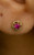Solid 14k Natural Ruby Hexagon Birthstone Studs