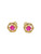 Solid 14k Natural Ruby Hexagon Birthstone Studs