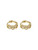 Solid 14k Scalloped Hammered Huggie 6mm Hoops